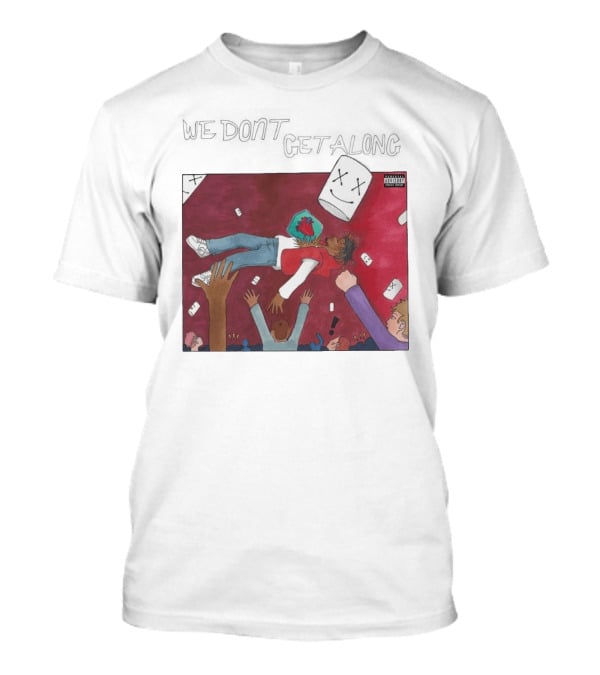 JuiceWrld 9 9 9 X Marshmello We Don't Get Along Cover Art Explicit Content T-Shirt