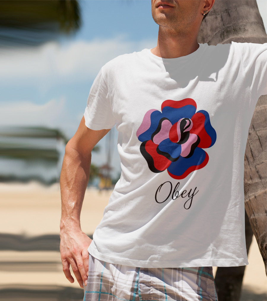 Obey Paper Rose Multi Color Artful Blossom T-Shirt