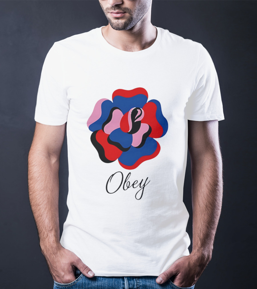 Obey Paper Rose Multi Color Artful Blossom T-Shirt