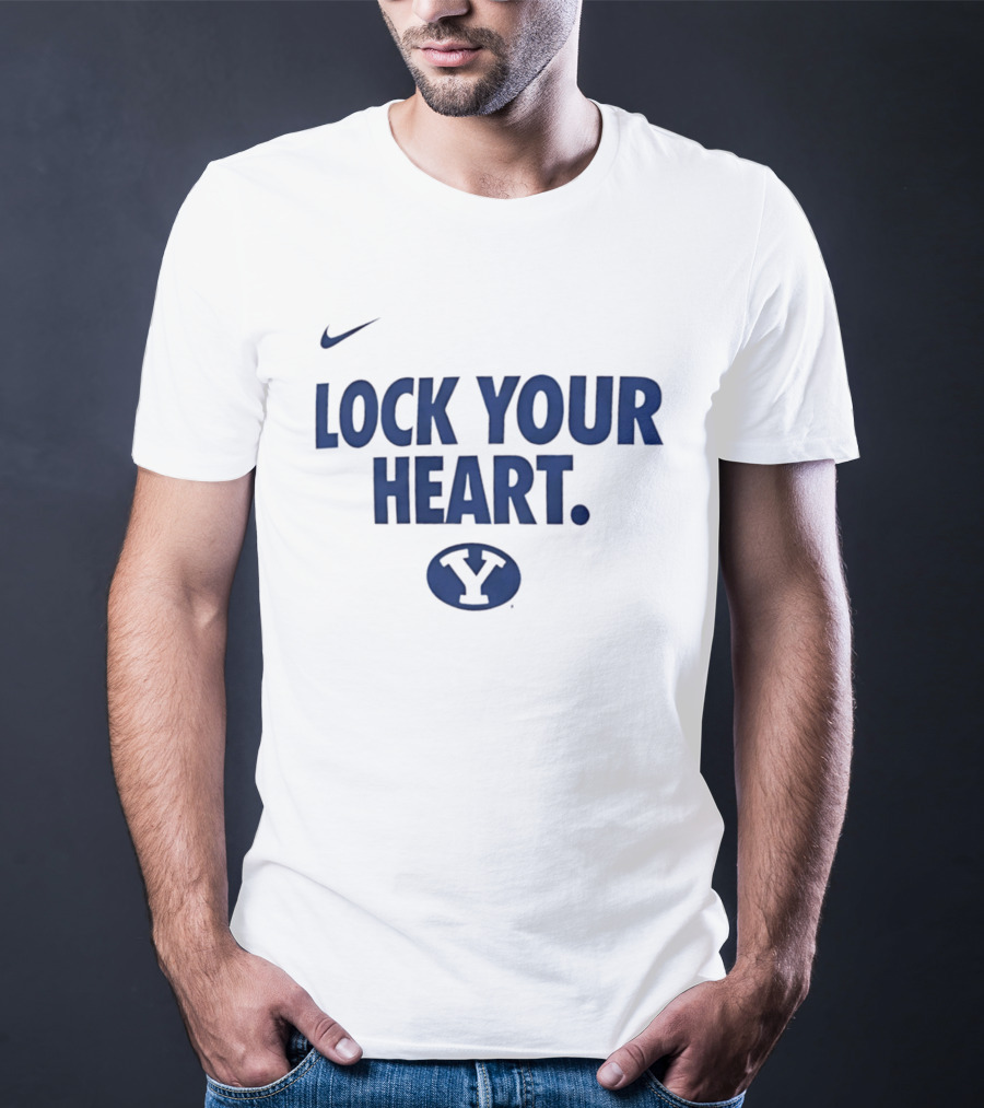 Nike BYU Cougars Lock Your Heart Y T-Shirt