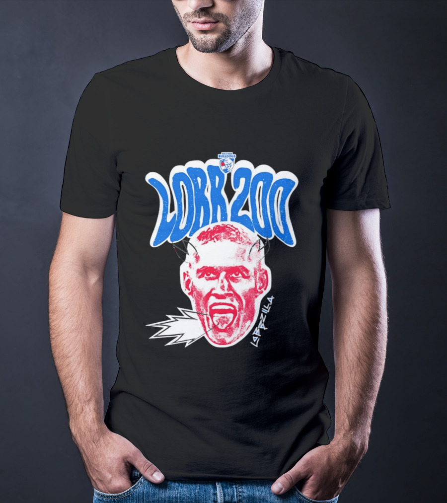 Western Bulldogs Lobb 200 Games Lobbzilla Big Head T-Shirt