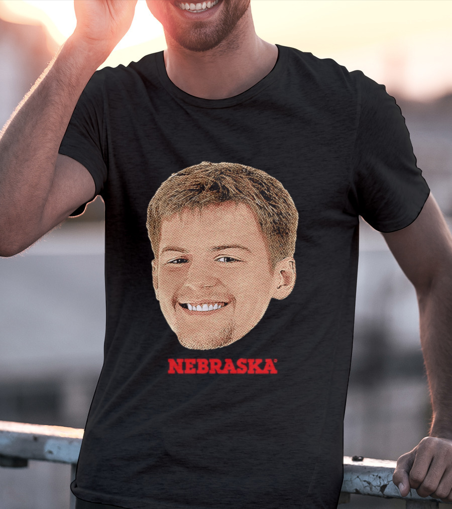 Will Cooper Nebraska Cornhuskers Big Head Image T-Shirt