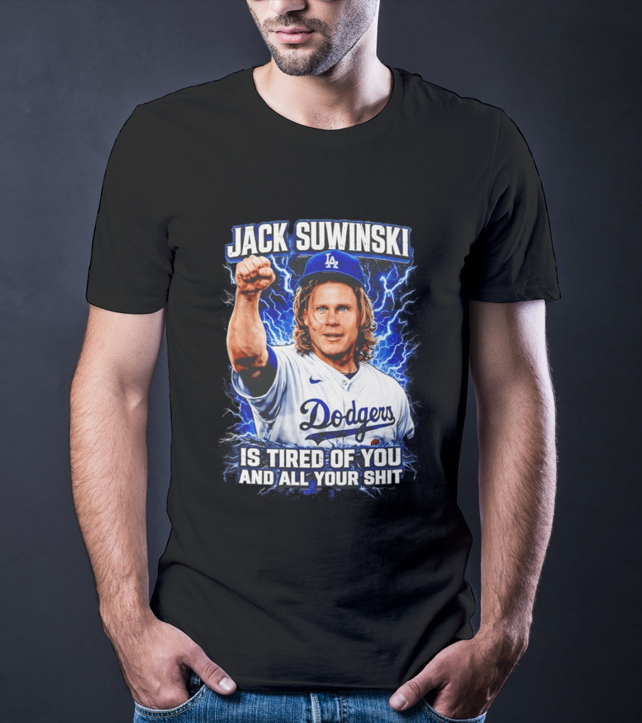Jack Suwinski Dodgers Inspired Lightning T-Shirt