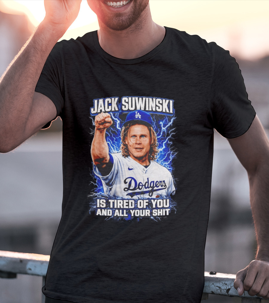 Jack Suwinski Dodgers Inspired Lightning T-Shirt