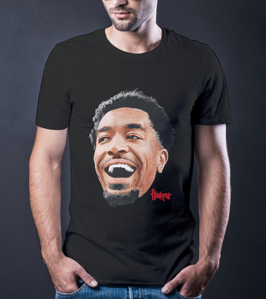 Jamarques Lawrence Nebraska Cornhuskers Player Big Head Huskers T-Shirt