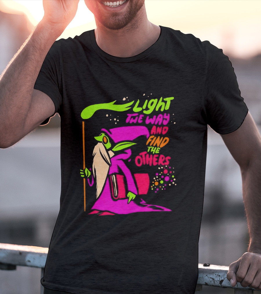 Light The Way Find The Others Psychedelic Wizard T-Shirt