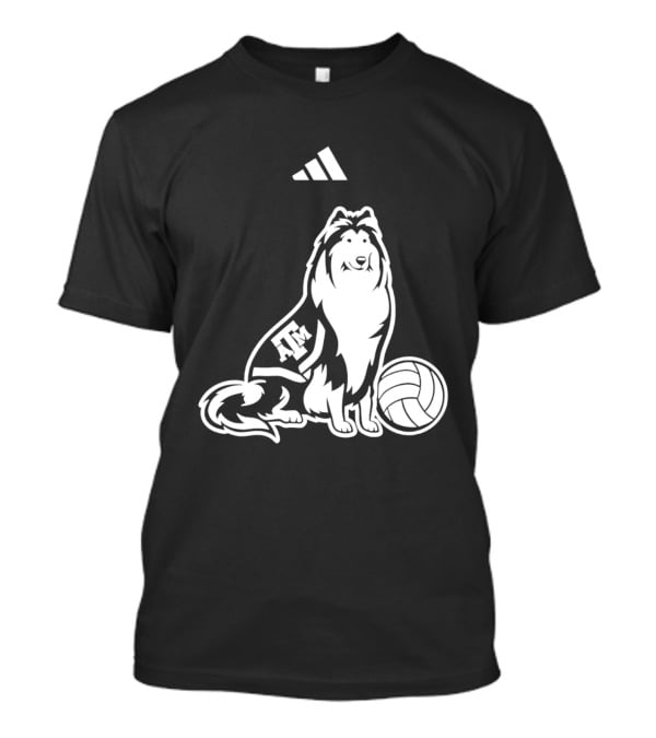 Adidas Texas A&M Aggies Volleyball Reveille Dog T-Shirt