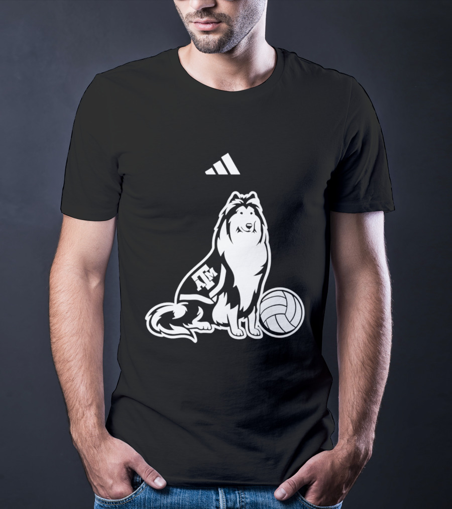 Adidas Texas A&M Aggies Volleyball Reveille Dog T-Shirt