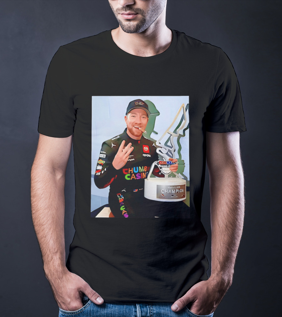 Tyler Reddick Three Peat Champion Cigar Chumba Casino Racing Suit T-Shirt