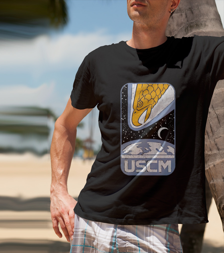 USCM Screaming Eagle Lunar Night Sky T-Shirt