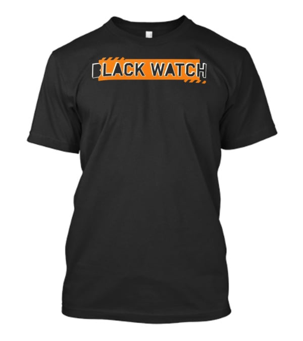 Black Bold Distressed Orange T-Shirt