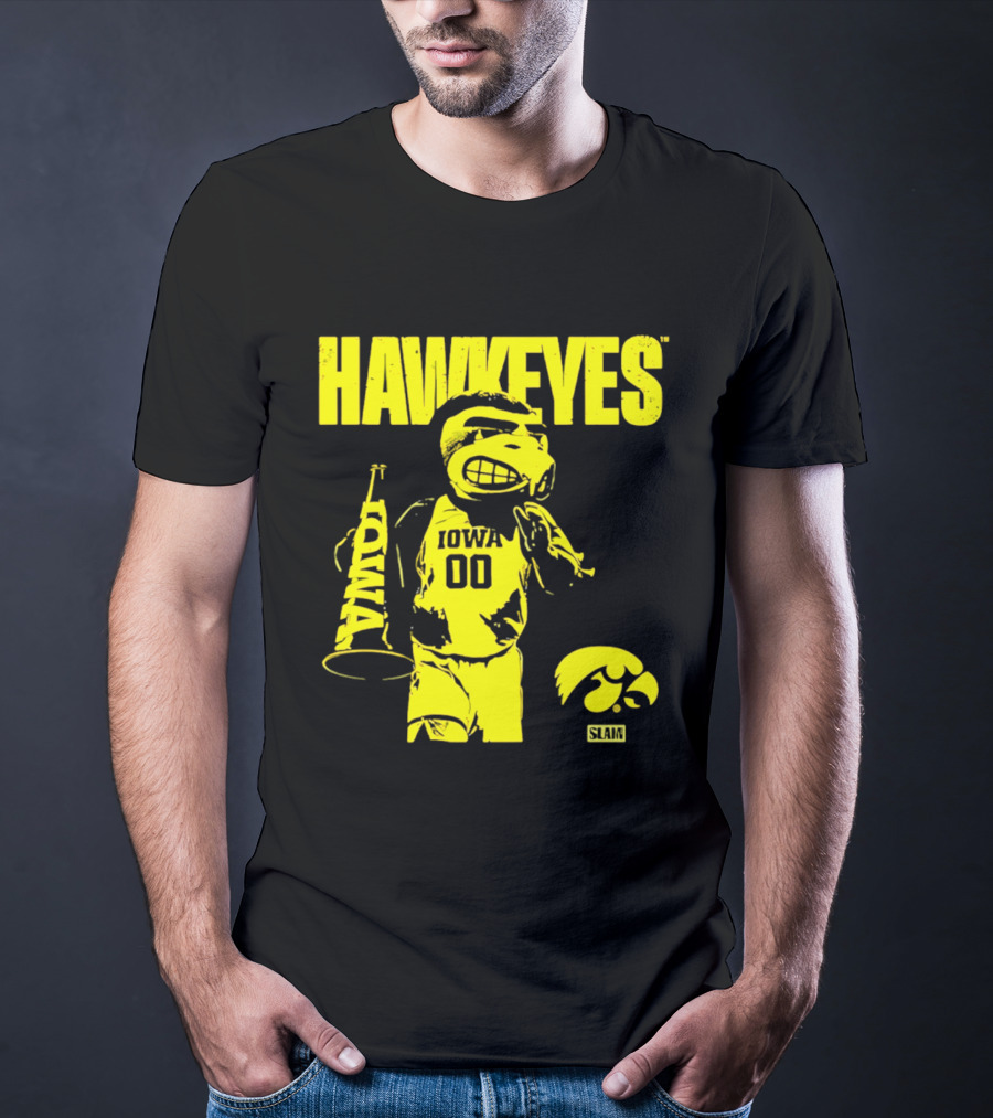 Iowa Hawkeyes Mode Slam Vintage Mascot Basketball 00 T-Shirt