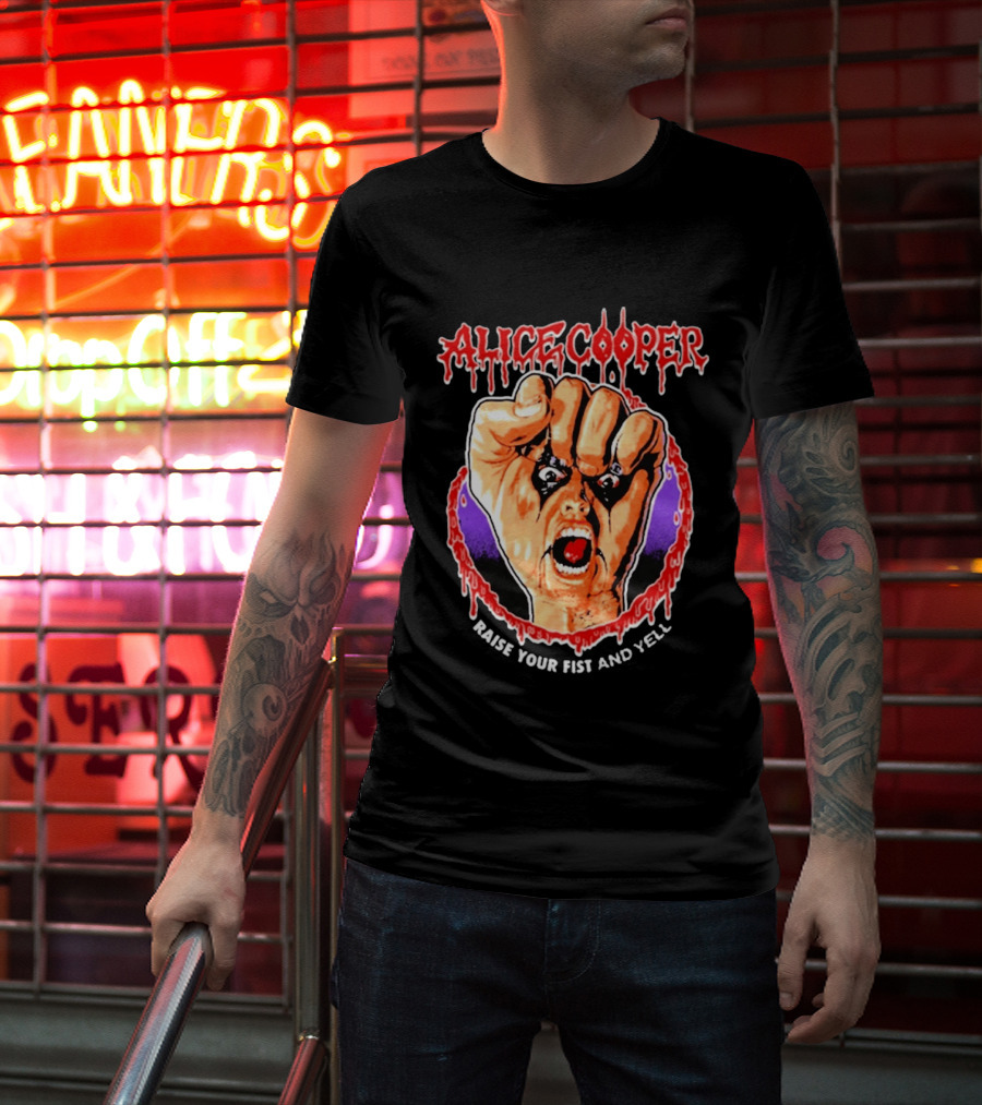 Alice Cooper Raise Your Fist And Yell Horror T-Shirt