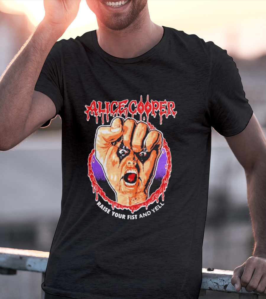 Alice Cooper Raise Your Fist And Yell Horror T-Shirt