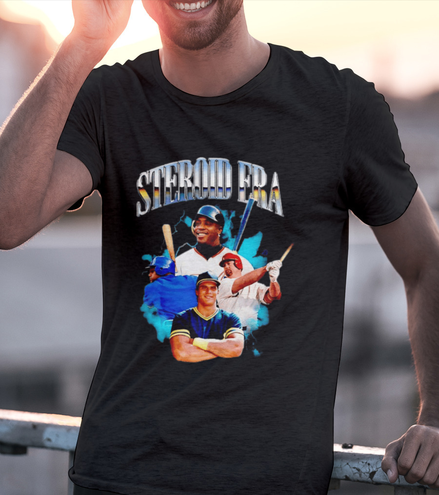 Barry Bonds Mark McGwire Jose Canseco Steroid Era Baseball Legends T-Shirt