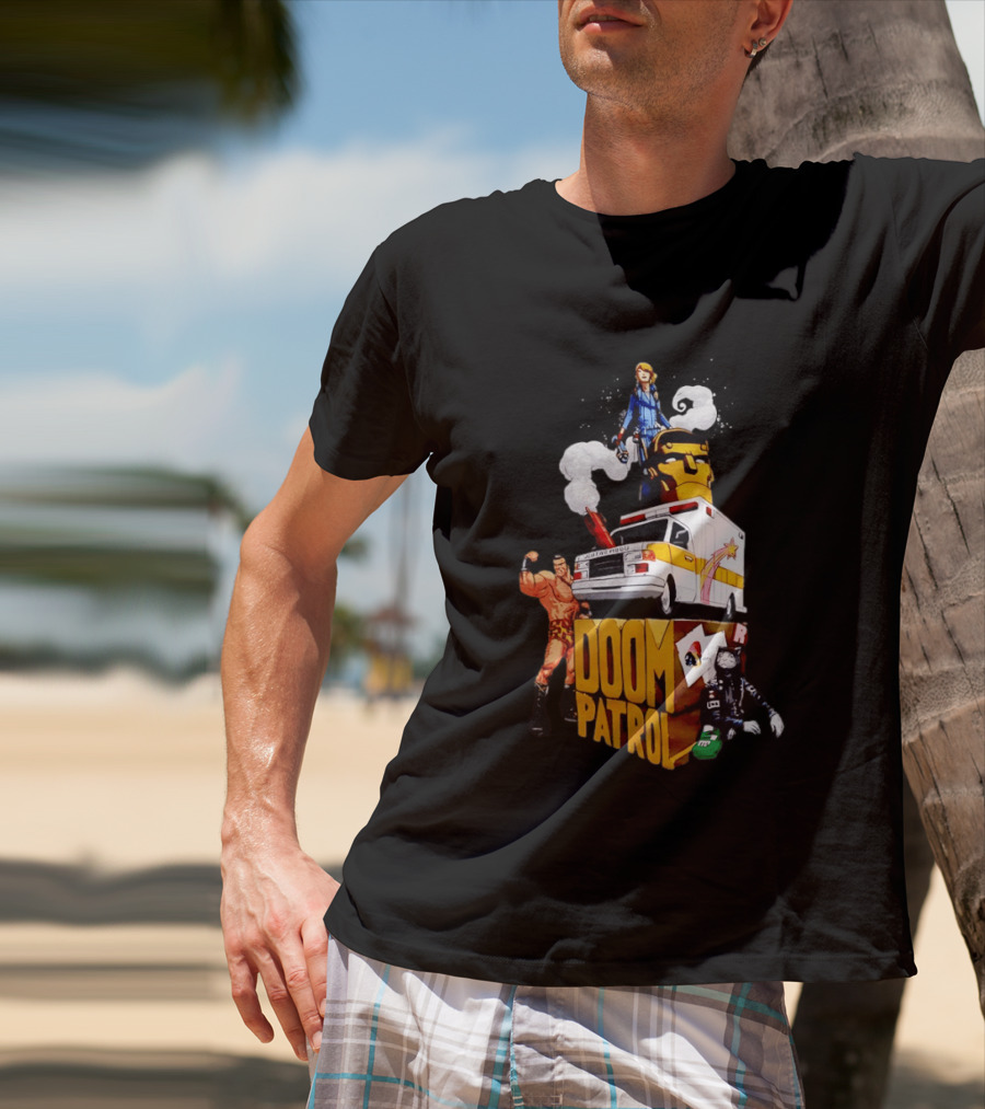 Doom Patrol DC's Young Animal Robotman Negative Man Team Ambulance T-Shirt