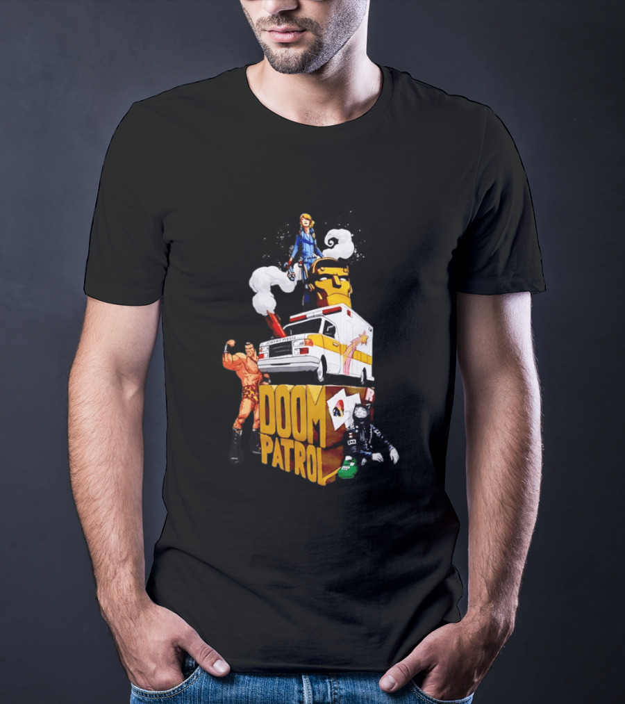 Doom Patrol DC's Young Animal Robotman Negative Man Team Ambulance T-Shirt