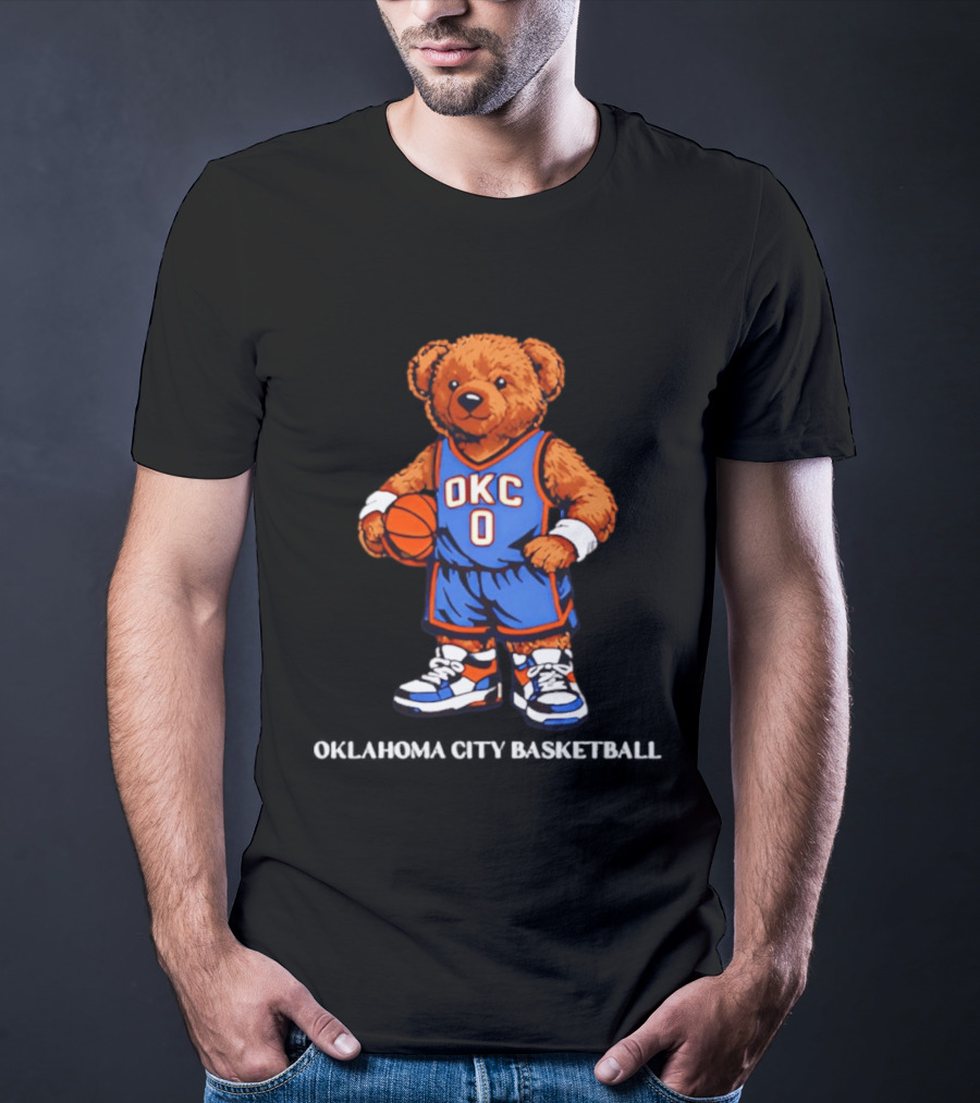 OKC Basketball Teddy Bear 2609 Oklahoma City Sports Fan T-Shirt