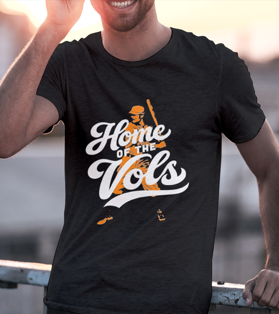 Home Of The Vols Tennessee Baseball Player T-Shirt
