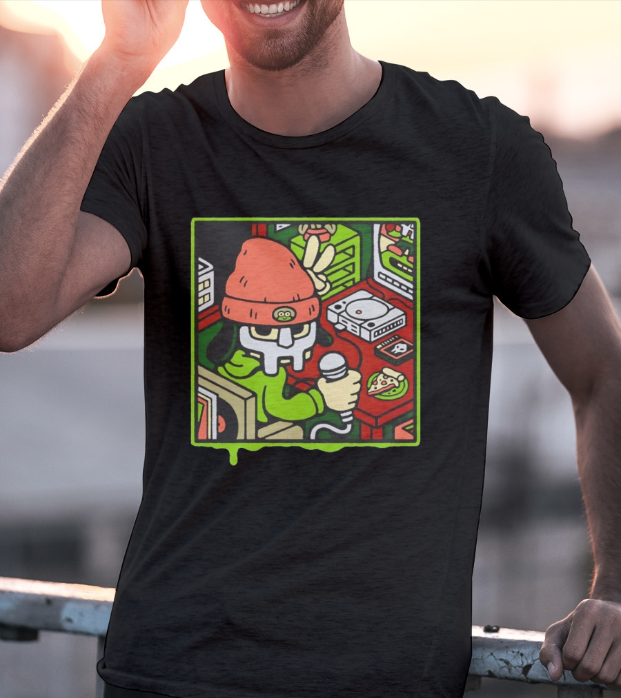 PaRappa The Rapper MF Doom Crossover Video Games Music Iconic Character Pizza Scene T-Shirt