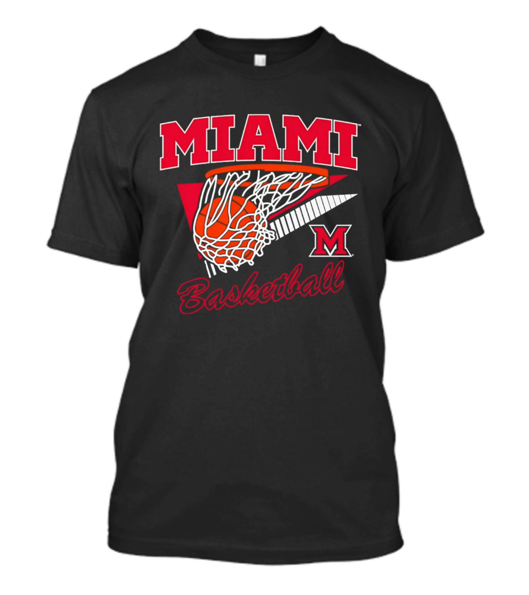 Miami Redhawks Basketball Action Hoop And Net Swish T-Shirt