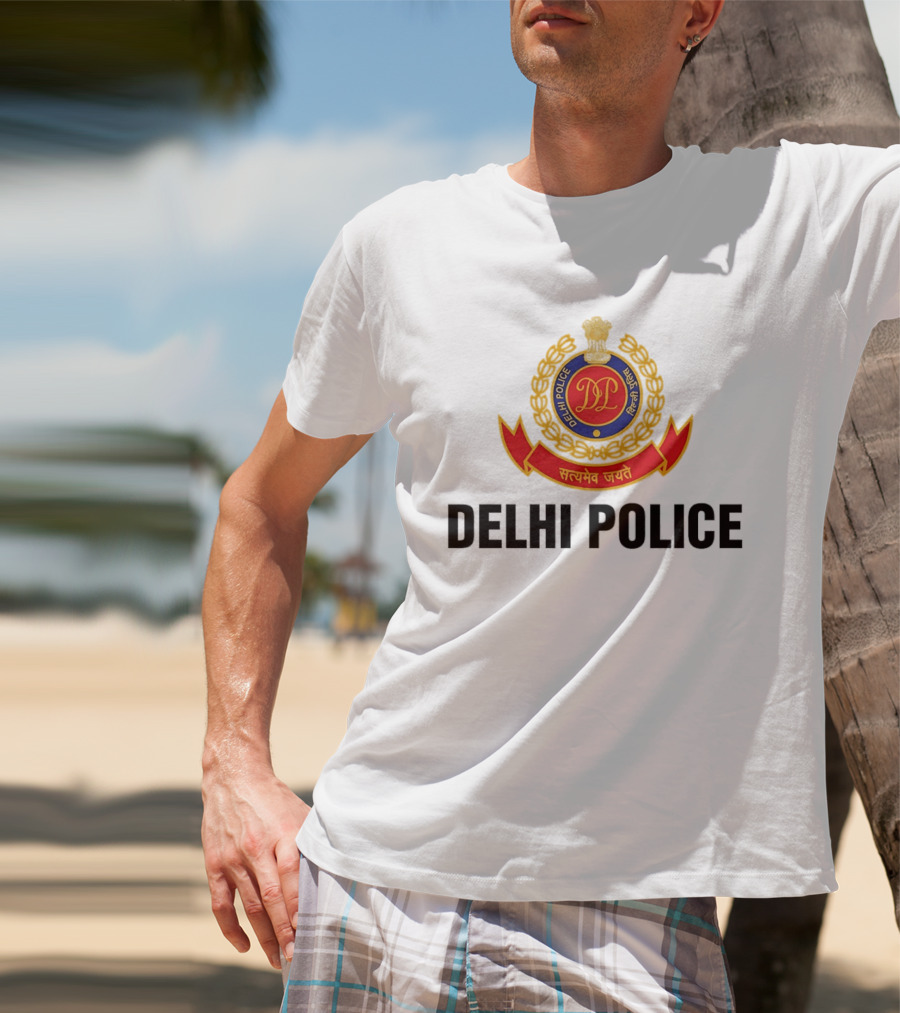 DELHI POLICE Satyamev Jayate Seal T-Shirt