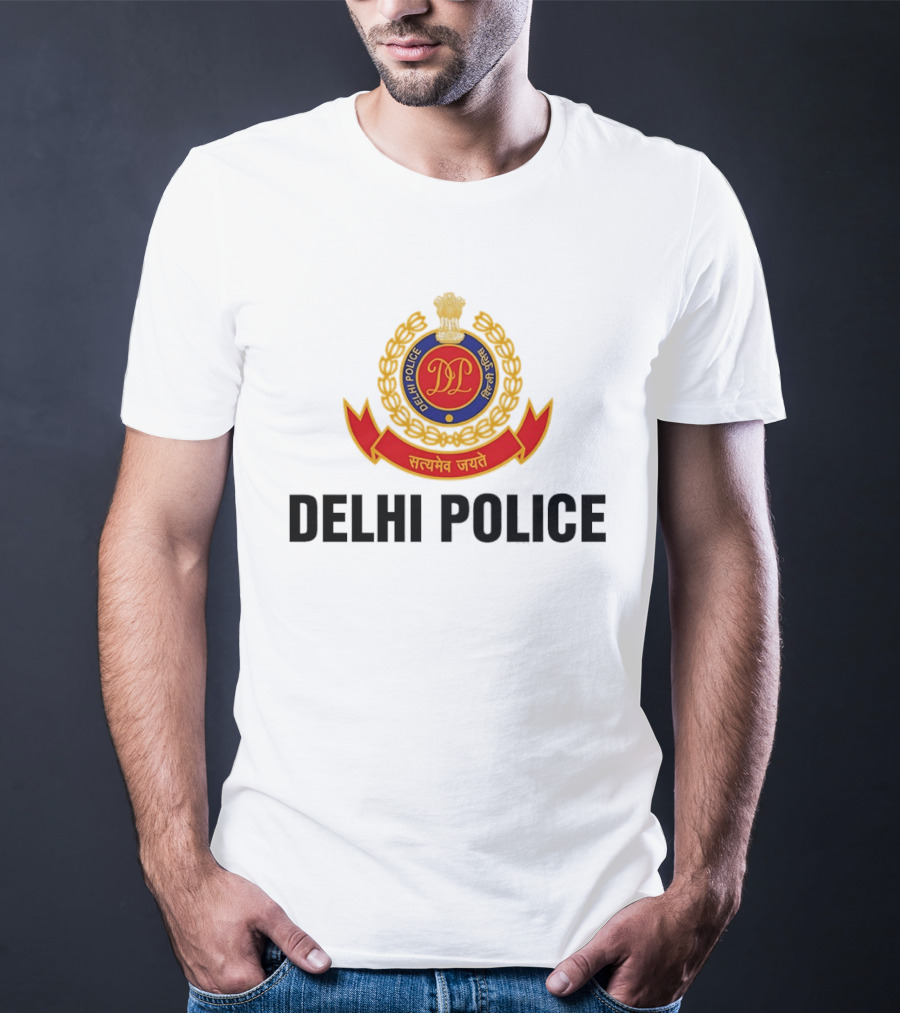 DELHI POLICE Satyamev Jayate Seal T-Shirt