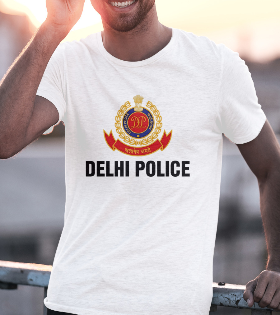 DELHI POLICE Satyamev Jayate Seal T-Shirt