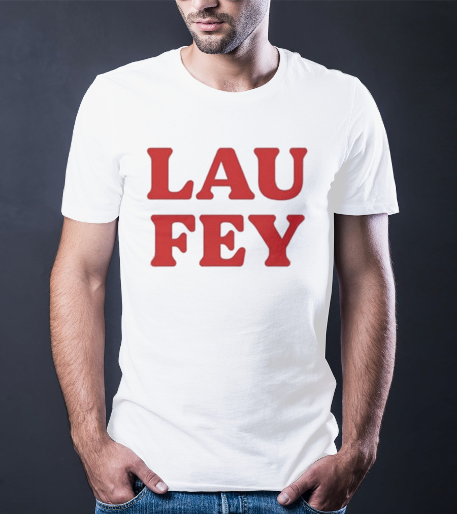 Laufey Music LAU FEY Text Bold Red Styling T-Shirt