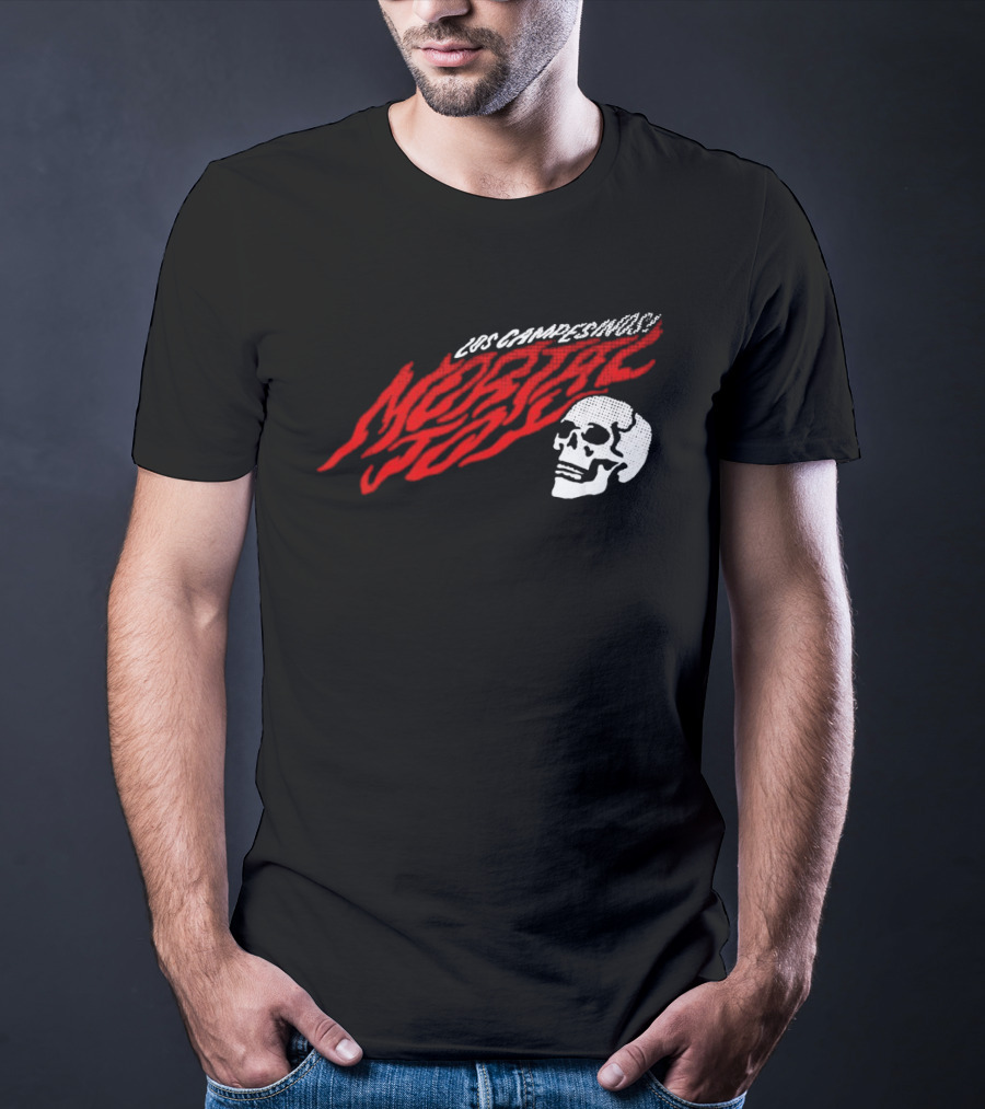 Los Campesinos Mortal Joy Tour Skull Flame T-Shirt
