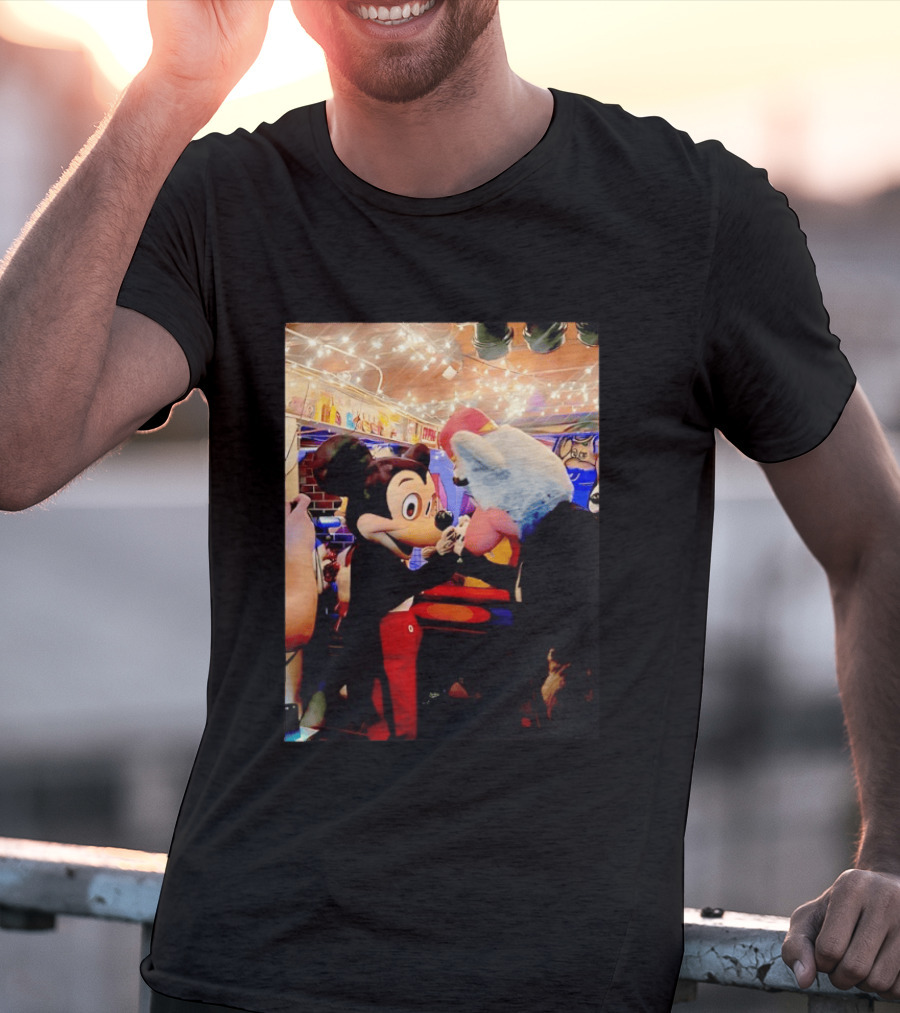 Mickey Mouse And Chuck E Cheese Iconic Meeting T-Shirt