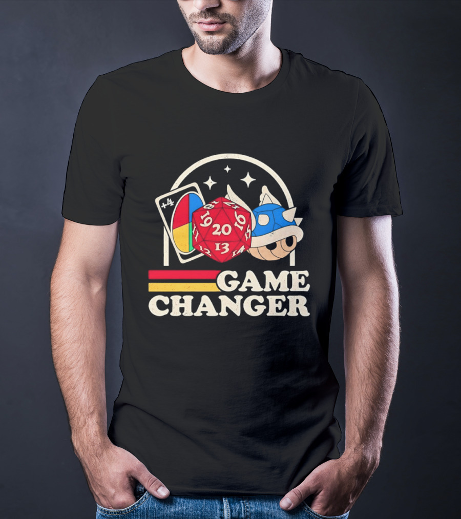 Game Changer Uno Card Dungeons And Dragons Mario Kart Blue Shell T-Shirt