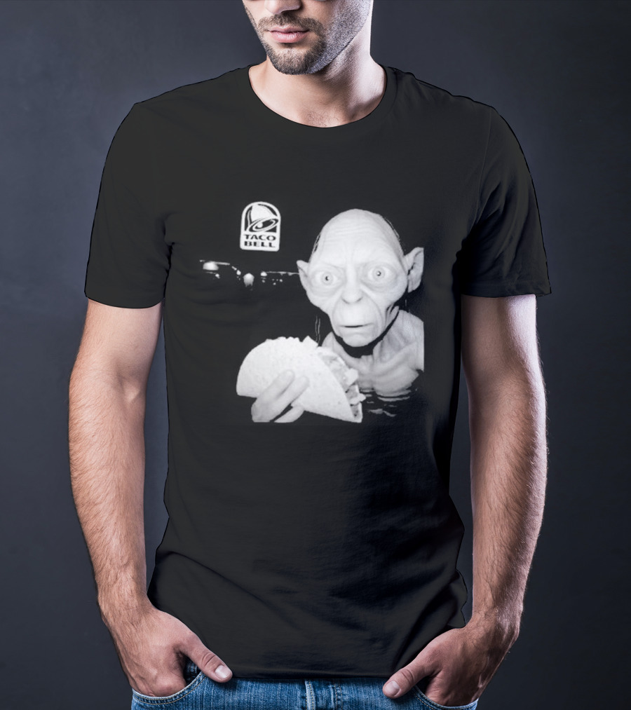 Gollum Taco Bell Mashup Middle Earth Eats Fast Food Iconic Fusion T-Shirt