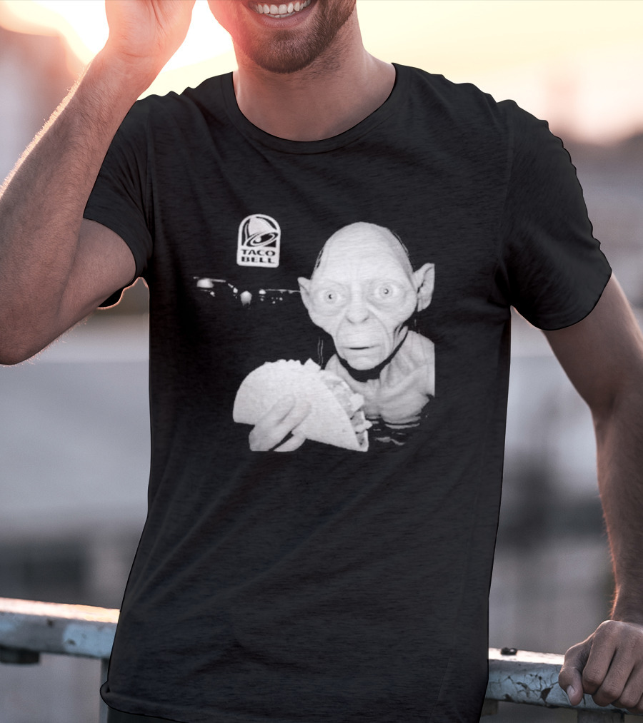 Gollum Taco Bell Mashup Middle Earth Eats Fast Food Iconic Fusion T-Shirt