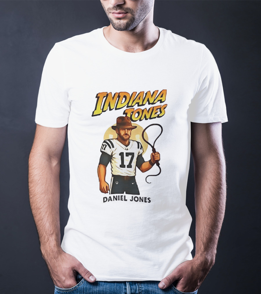 Daniel Jones Indiana Tones 17 Football Adventure T-Shirt