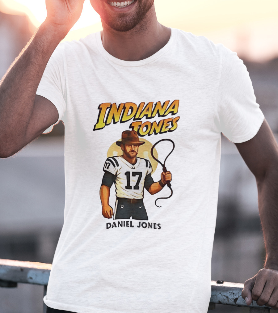 Daniel Jones Indiana Tones 17 Football Adventure T-Shirt