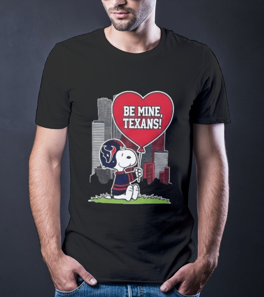 Houston Texans Snoopy Valentine Be Mine Texans 2026 T-Shirt