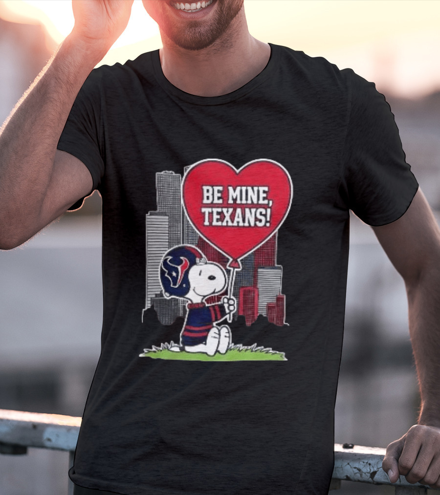 Houston Texans Snoopy Valentine Be Mine Texans 2026 T-Shirt