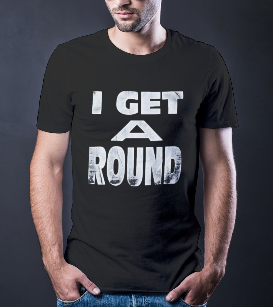 I Get A Round Tie Dye Marble T-Shirt