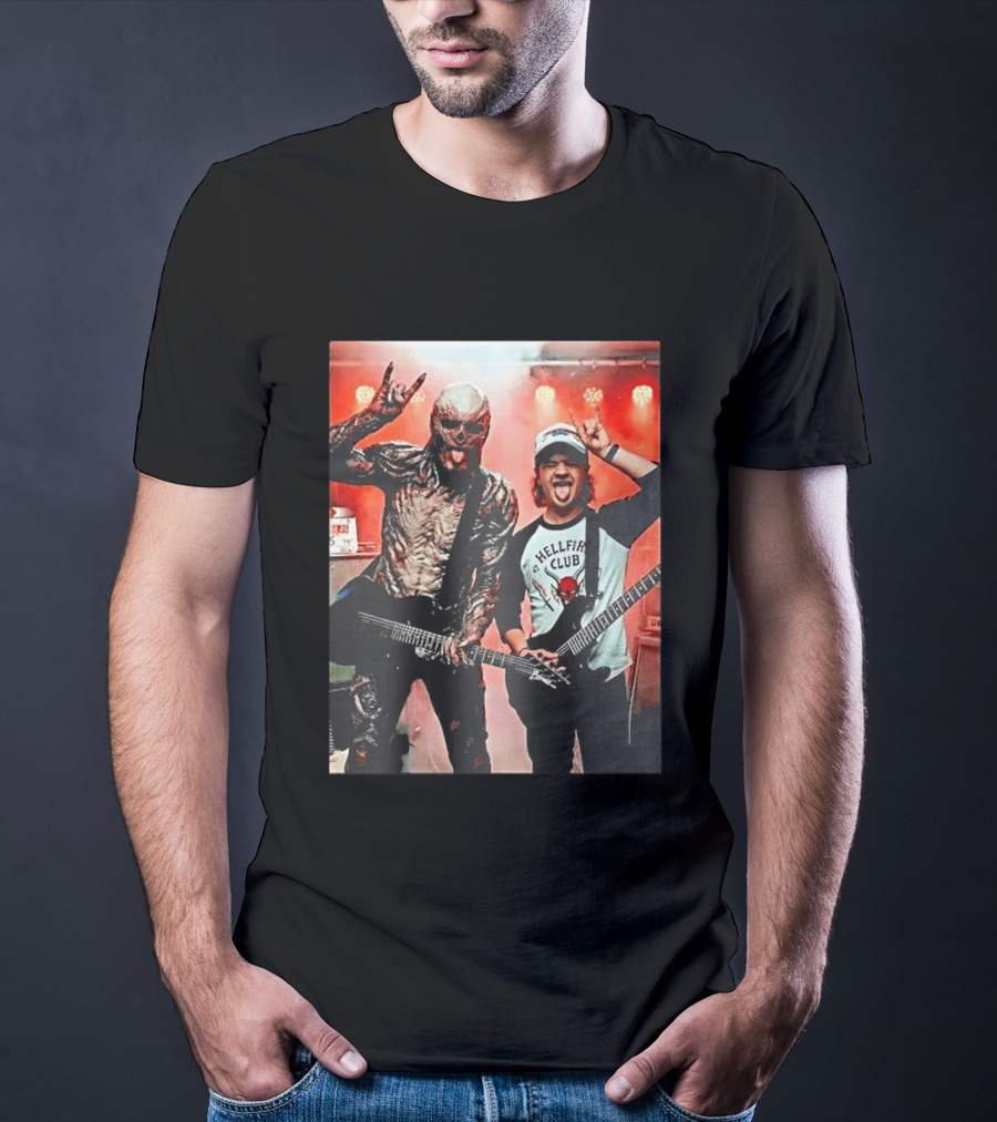 Vecna Dustin Henderson Hellfire Club Stranger Things Guitar Jam Session T-Shirt