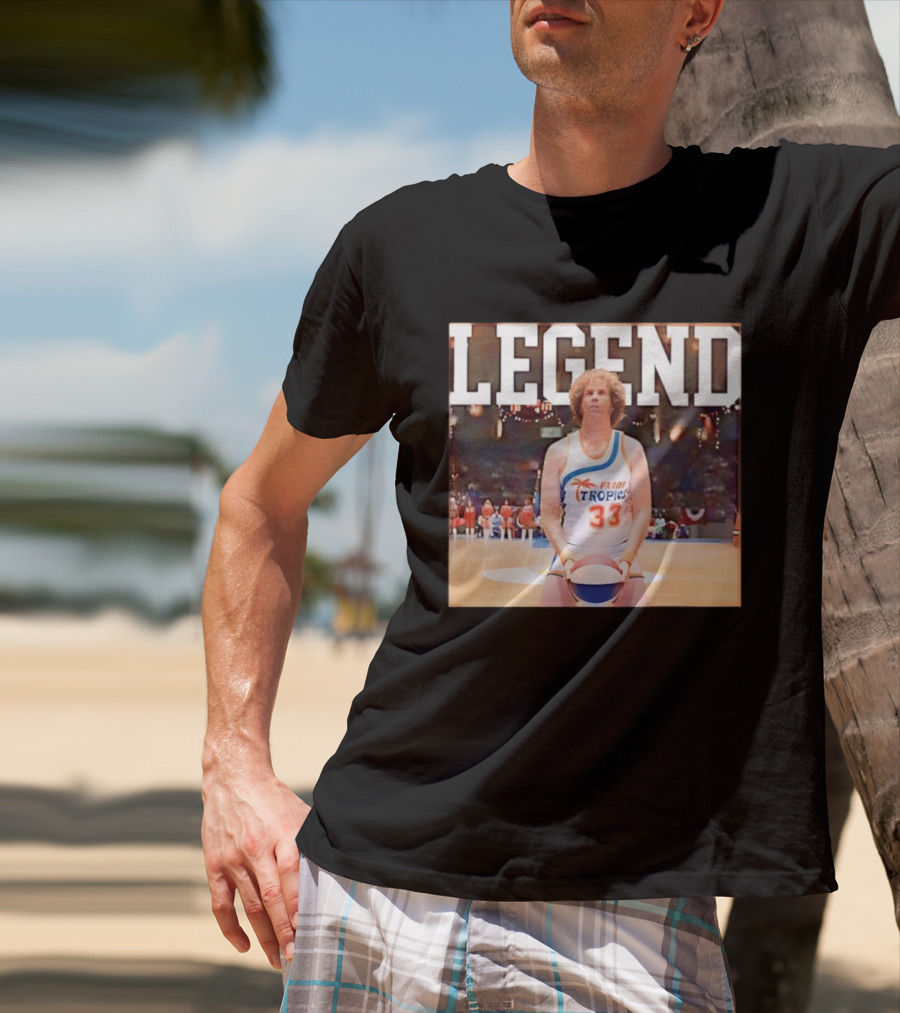 Legend Jackie Moon Flint Tropics 33 Basketball Semi Pro Movie T-Shirt