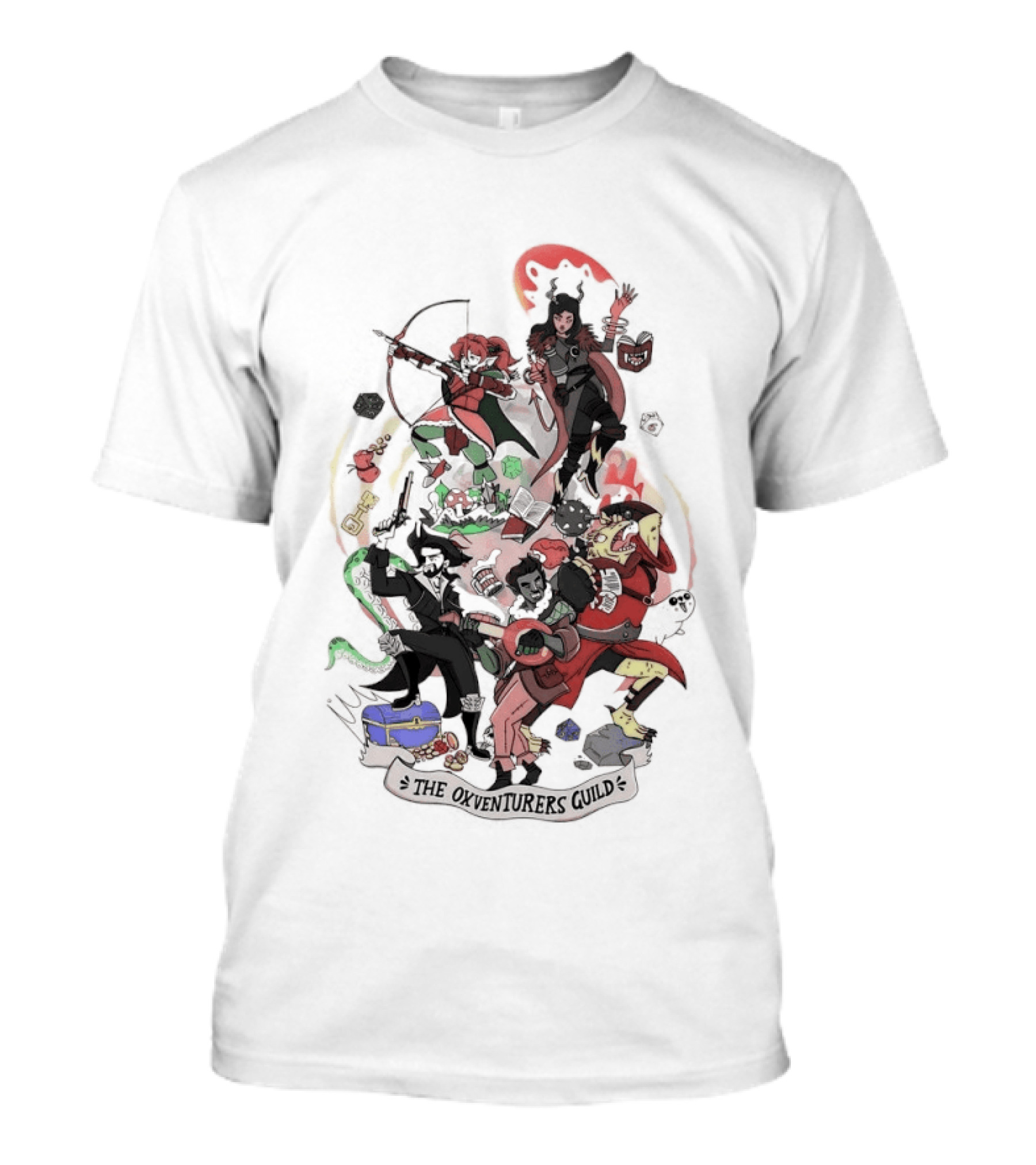 The Oxventurers Guild Fantasy Adventure Characters T-Shirt