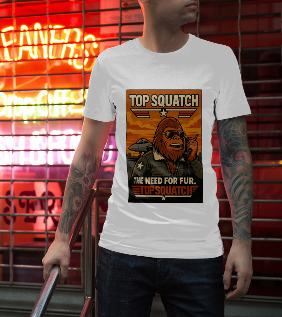 Top Squatch The Need For Fur Top Squatch Aviation T-Shirt
