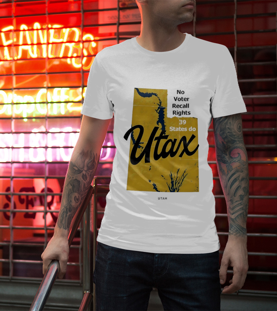 Utax No Voter Recall Rights 39 States Do Utah Map T-Shirt