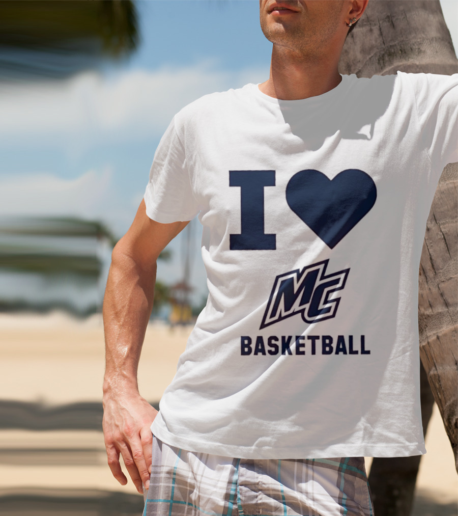I Love MC Basketball Merrimack College T-Shirt