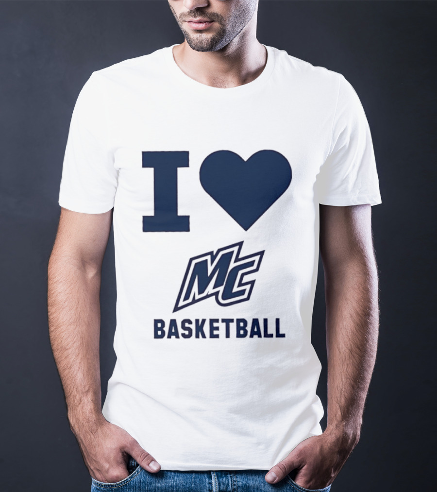 I Love MC Basketball Merrimack College T-Shirt