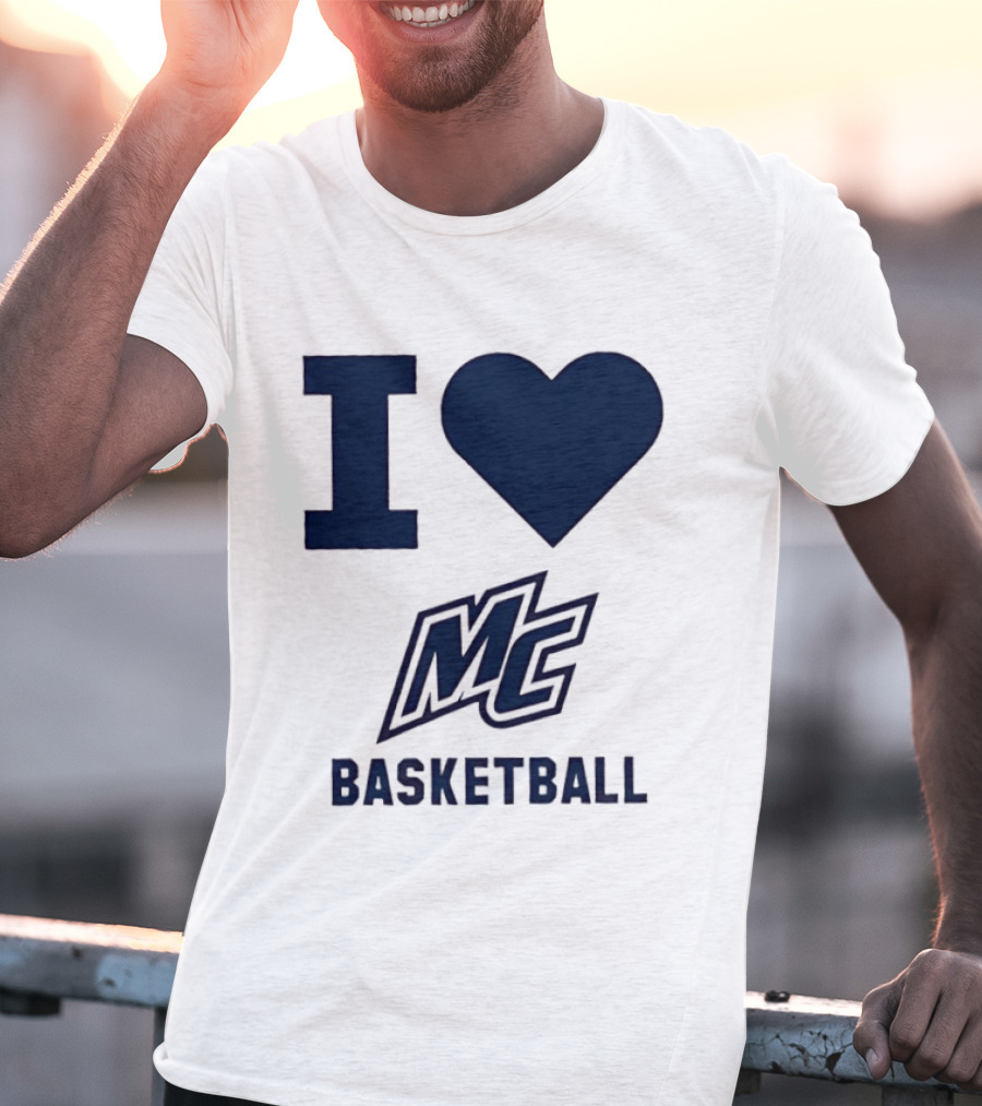 I Love MC Basketball Merrimack College T-Shirt