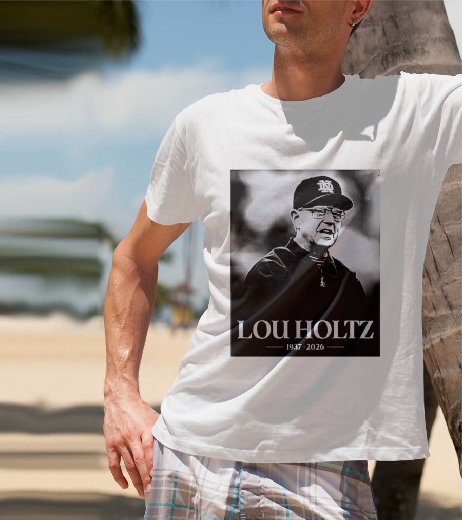 Lou Holtz 1937 2026 Notre Dame Coach Memorial T-Shirt