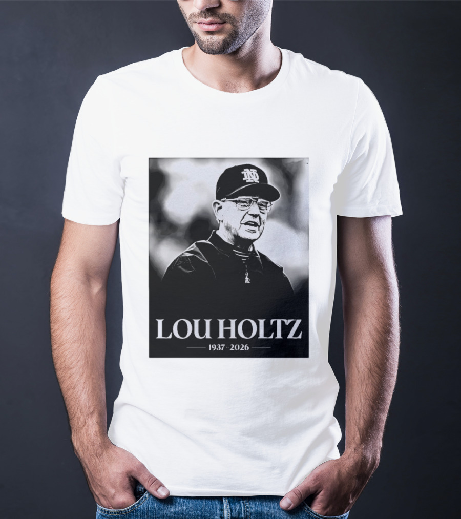 Lou Holtz 1937 2026 Notre Dame Coach Memorial T-Shirt