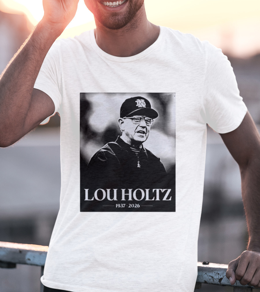 Lou Holtz 1937 2026 Notre Dame Coach Memorial T-Shirt